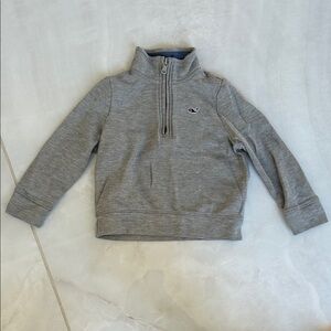 Vineyard Vines Kids Gray Quarter-Zip Hoodie
